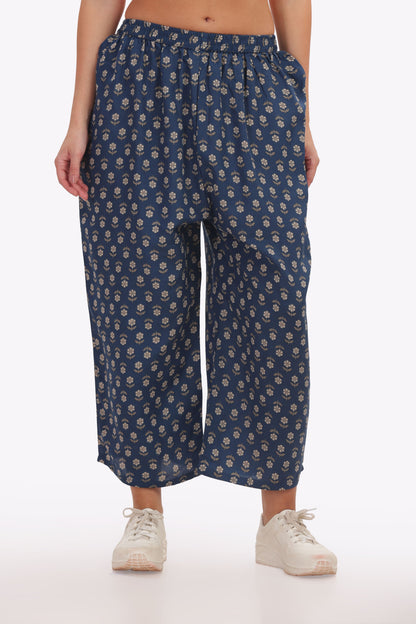 Blue Indigo Block-print Punjabi Co-ordset