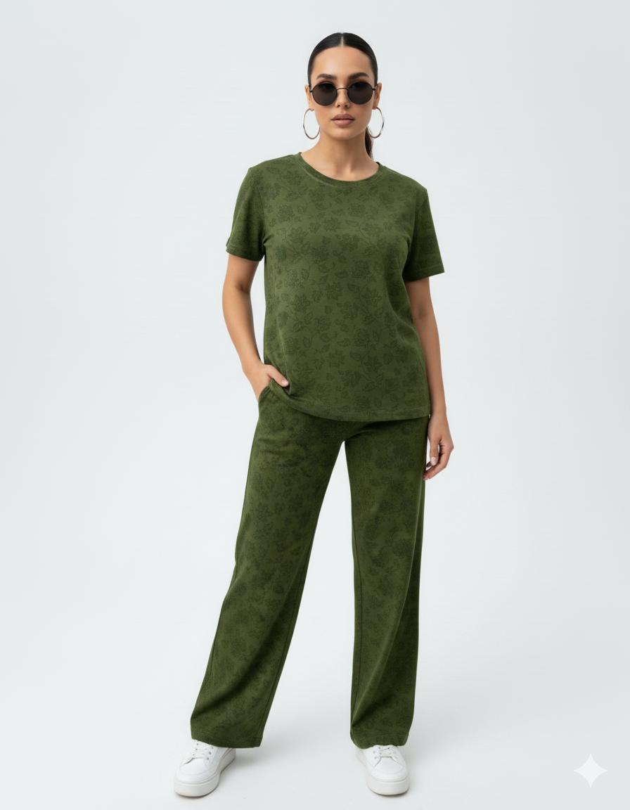Green Floral Co-ordset