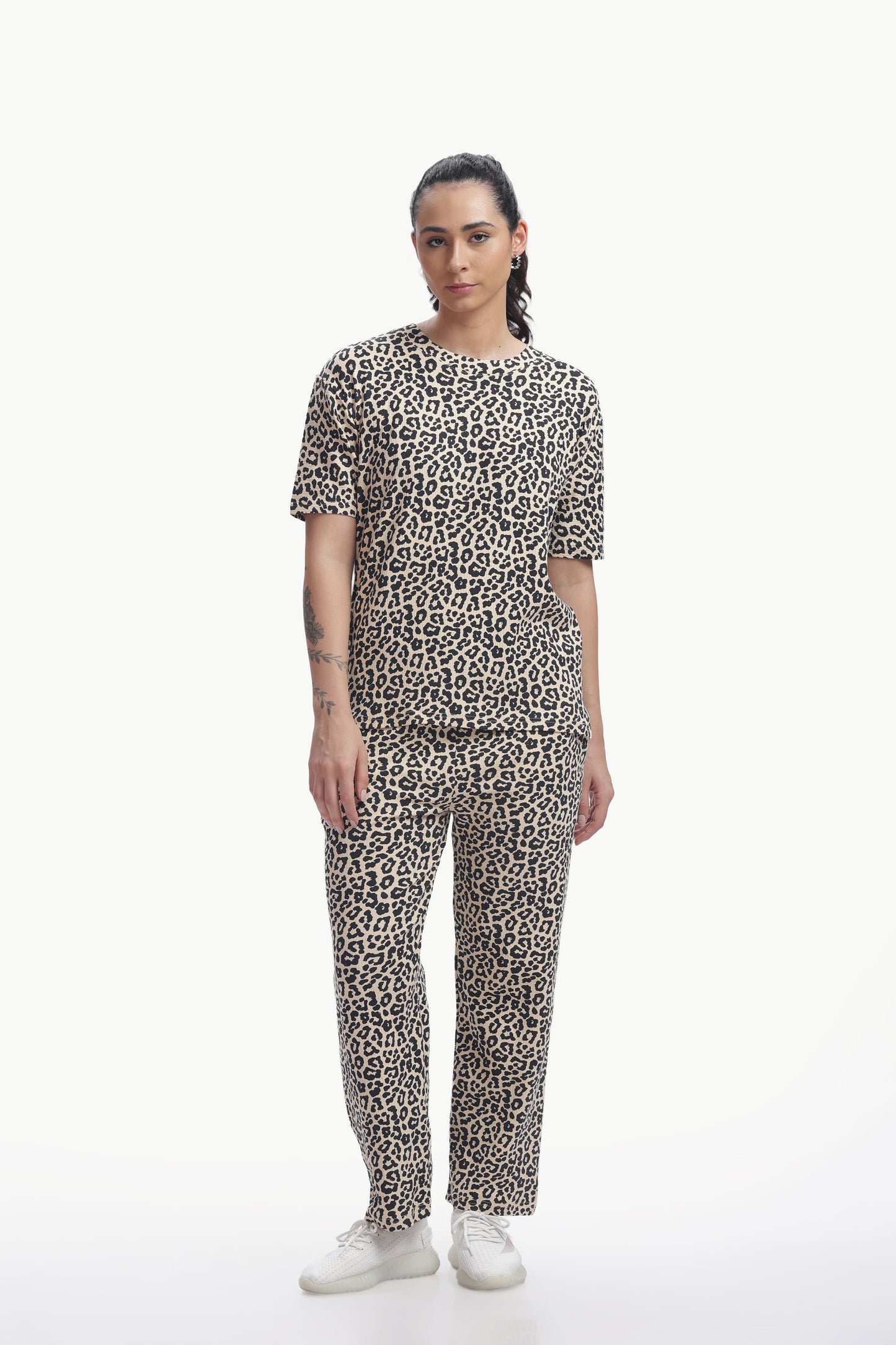 leopard print stretchable co-ordset