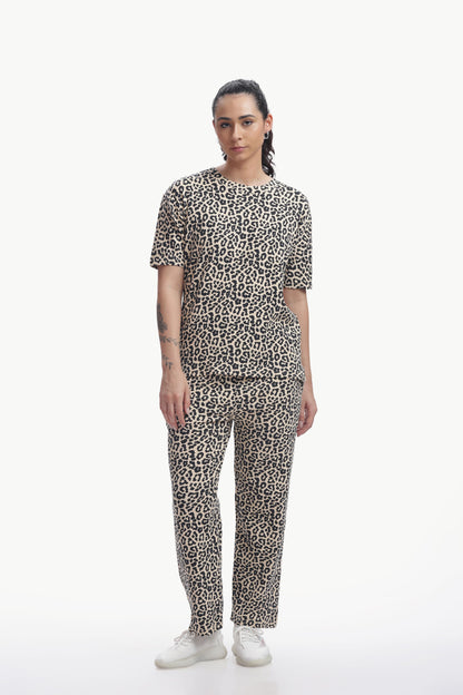 leopard print stretchable co-ordset