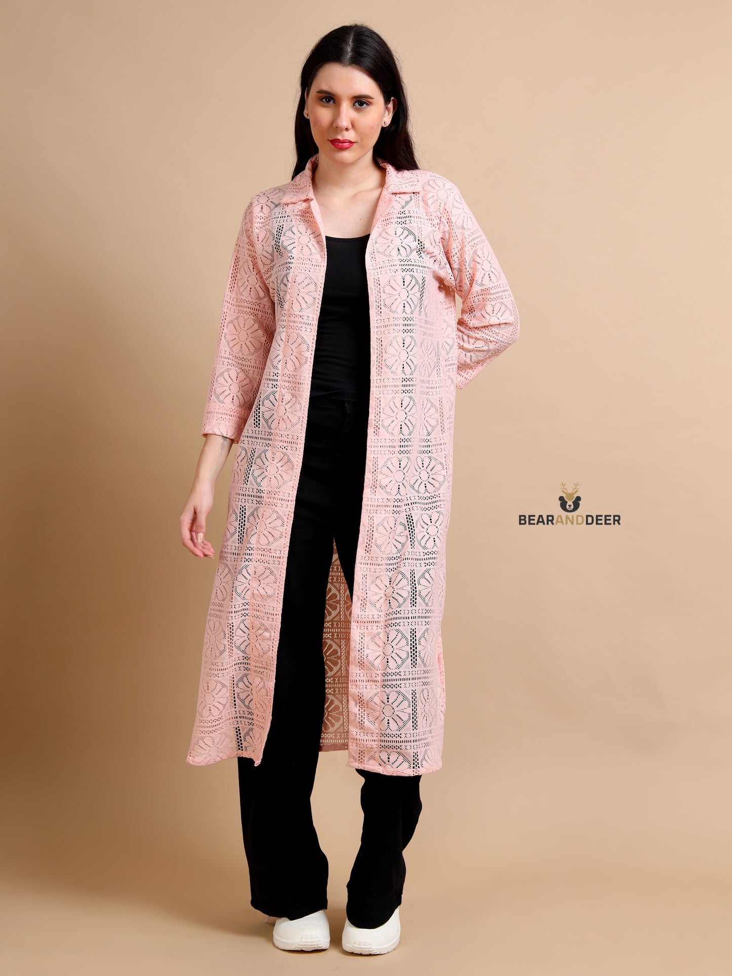 Cute pastel pink Travel Long Shrug