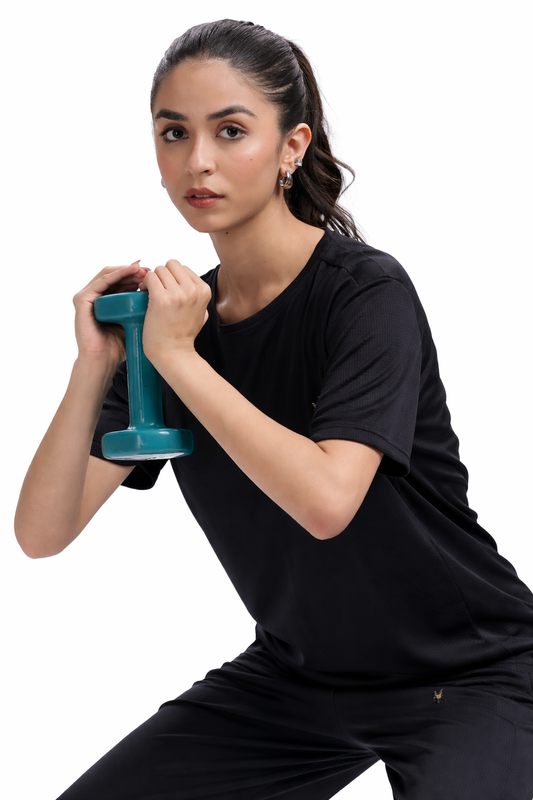 GYM breathable imported fabric cod set Black