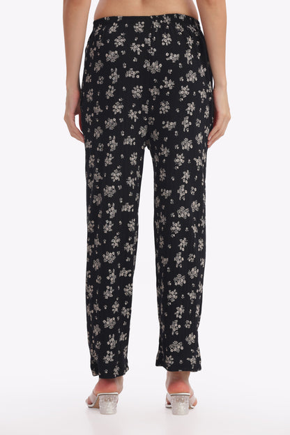 Midnight Bloom stretchable co-ordset