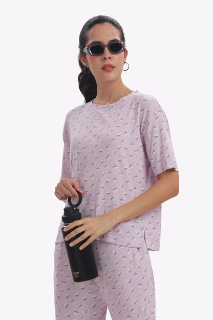 Lavender Dreamer stretchable co-ordset
