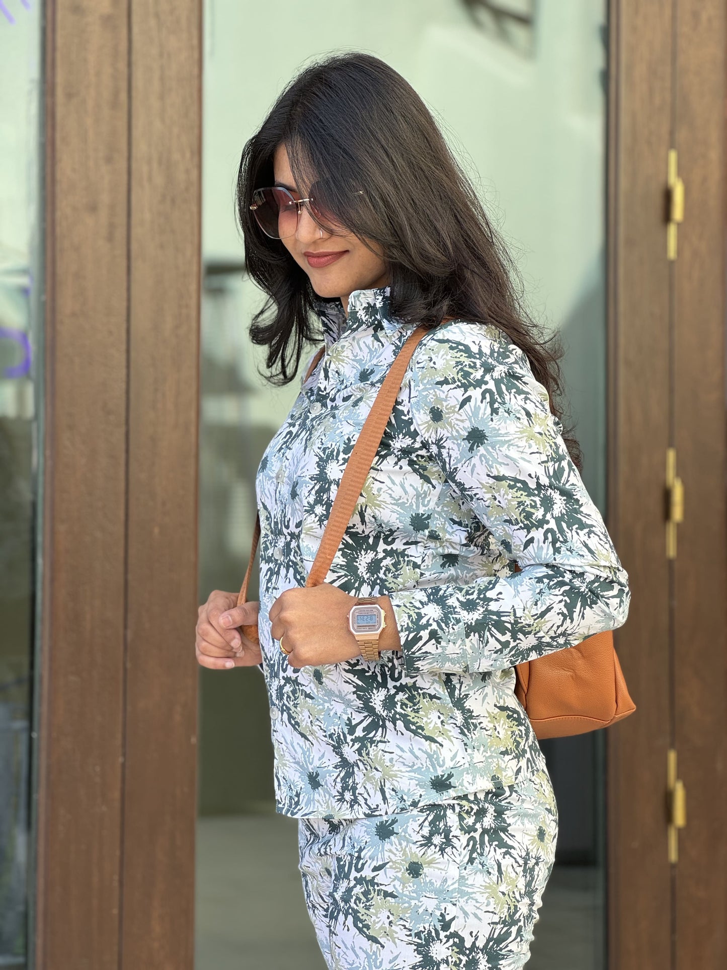Full open shirt type full sleeve Co-Ord Set