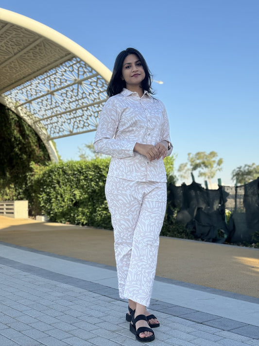 IvoryRoots printed Co Ord Set