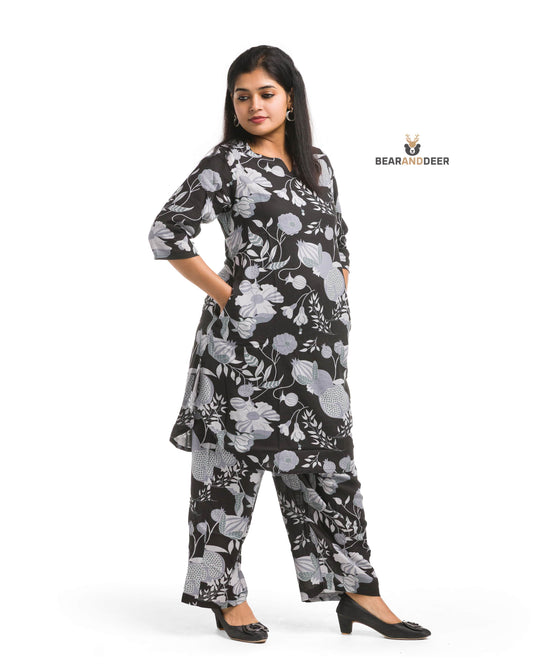 Ohio Floral & Botanical Design Punjabi Co-ordset