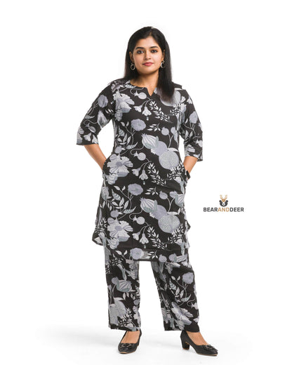 Ohio Floral & Botanical Design Punjabi Co-ordset