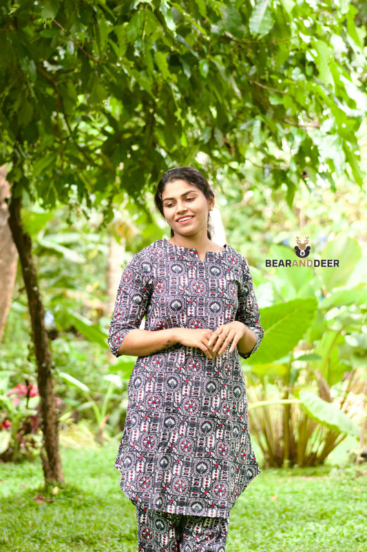 Indigo Printed Ethnic Co-ordset